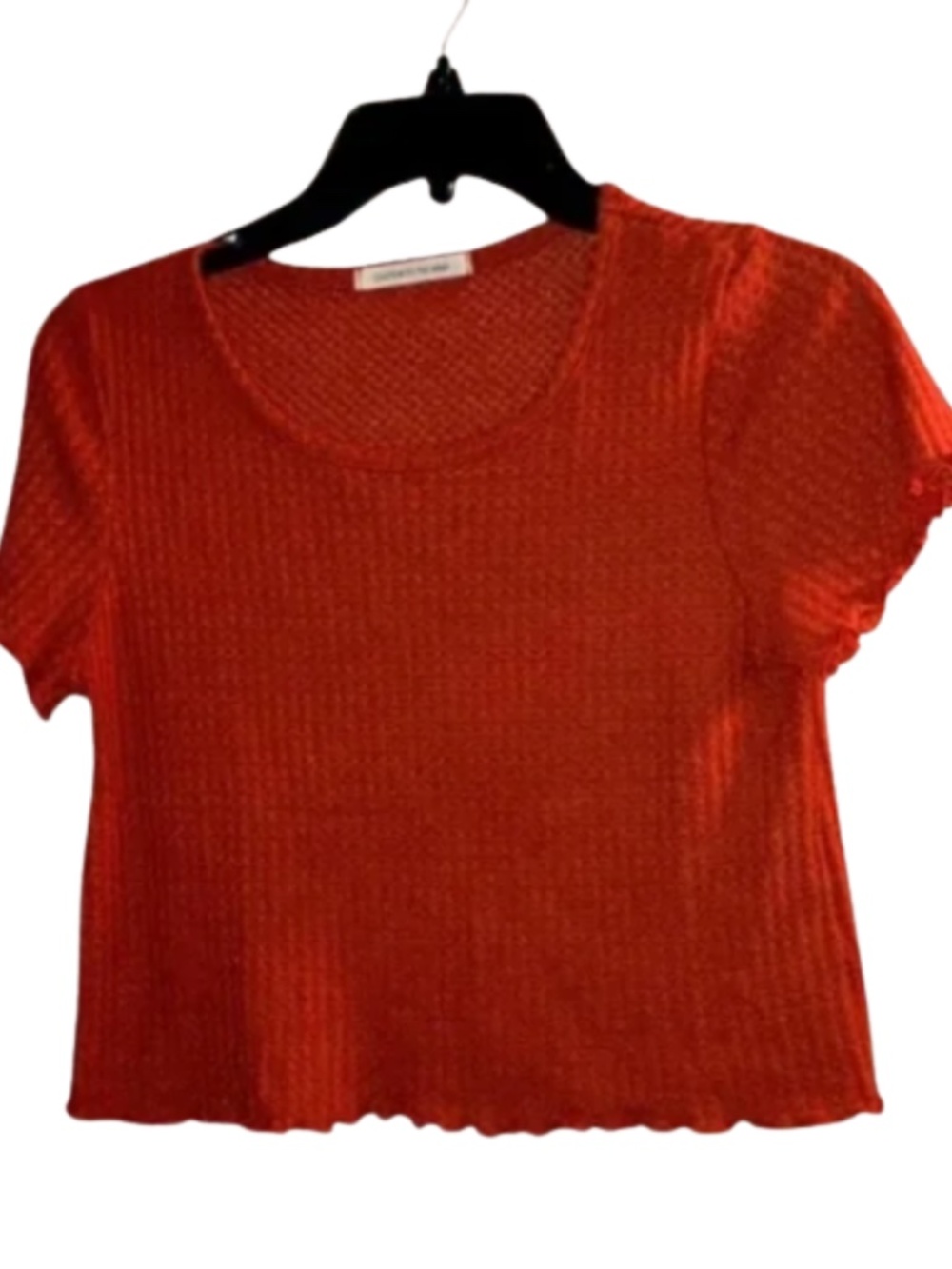 S | Copper Waffle Knit Crop